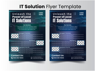 IT Solution Flyer template for IT sector