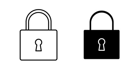 Lock icons on white background for web