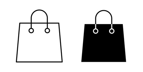 Shopping bag icons on white background for web
