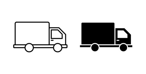 Truck icons set for website design
