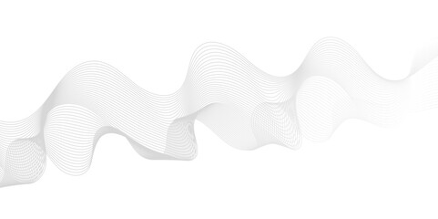 Abstract white background on gray wavy lines and geometric design and twisted curve lines background. wave with lines created using blend tool. digital frequency track equalizer.
