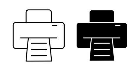 Print icons set for website design