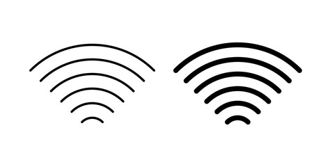 Wifi icons solid and thin line.
