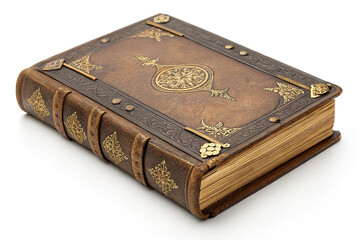 Amazing old book isolated on white background, Generative AI
