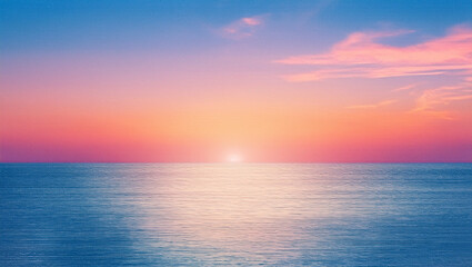 Fototapeta premium coucher de soleil et ciel orange sur une plage