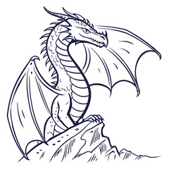  Artistic Hand-Drawn Sketch of a Mythical Creature