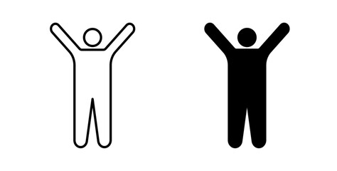 Fitness exercise icons set for website design