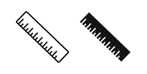 Ruler icons on white background for web