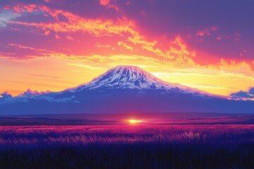 Majestic Mountain Sunset