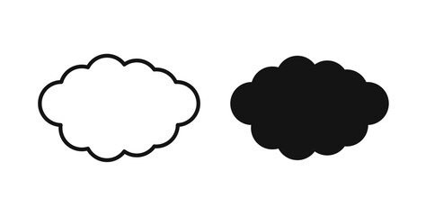 Clouds icons on white background for web