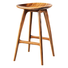 Wooden bar stool isolated on transparent background Remove png, Clipping Path