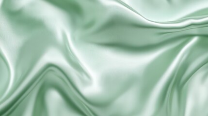 Fototapeta premium Stunning Light Green Satin Fabric Texture - Exquisite Smooth Surface