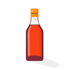 A Simple flat 2D icon bottle of vinegar isolated on transparent background, flat design, vector, animation design, simple flat 2D icon, clipart, Traditional Persian New Year, Nowruz 