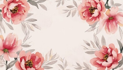 Obraz premium Floral Watercolor Background