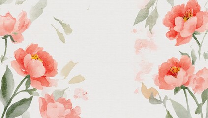 Obraz premium Floral Watercolor Background