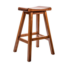 Wooden bar stool isolated on transparent background Remove png, Clipping Path