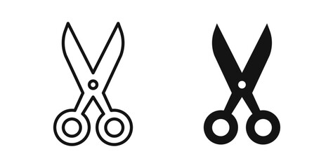 Scissors icons on white background for web