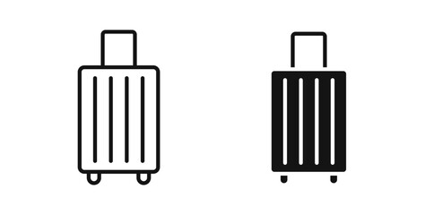 Suitcase icons on white background for web