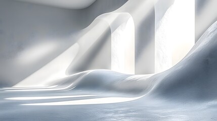 Frosted glass surface on a bright white background