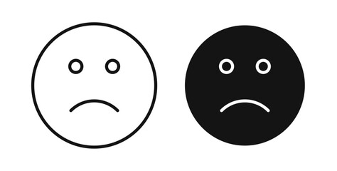 Fototapeta premium Sad icons on white background for web