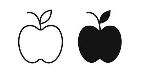 Apple icons on white background for web