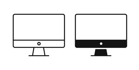 Computer Screen icons on white background for web