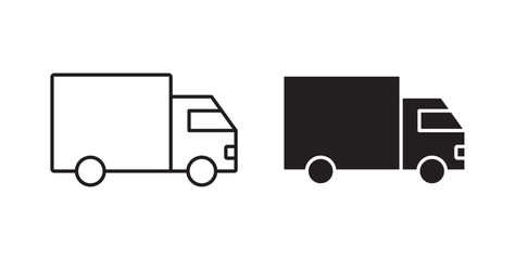 Fototapeta premium Truck icons on white background for web