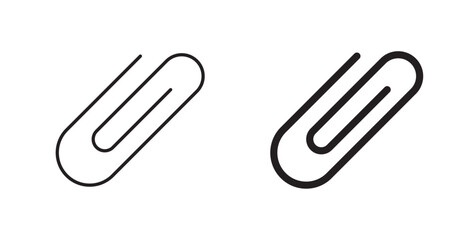Attachment clip icons on white background for web