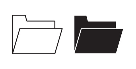 Folder icons for app UI designs on white background