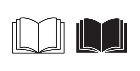 Book icons for apps and website UI designs