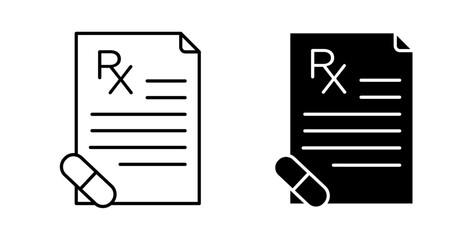RX icons set in black colors on white background © Witty