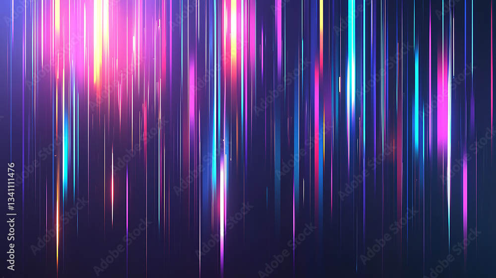 Poster dynamic light patterns digital space abstract art vibrant environment close-up viewpoint modern desi