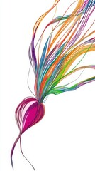 High quality illustration of Beetroot abstract designs with vibrant colors in multicolor, dynamic and captivating