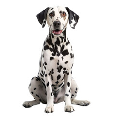 Dalmatian dog on transparent 