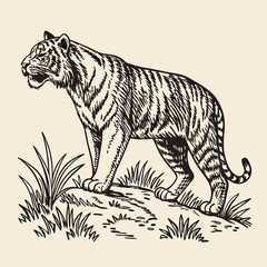  Vintage Monochrome Engraved Animal Illustration