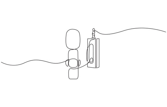 recommend clip art: Microphone continuous one line drawing of outline vector illustration,Continuous one line drawing of microphone. Single line drawing illustration of podcast microphone.