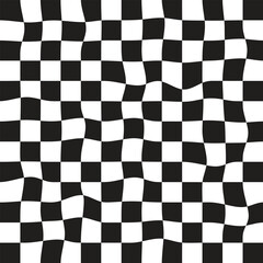 Fototapeta premium Black and white chess type square pattern. in black and white checkered flag
