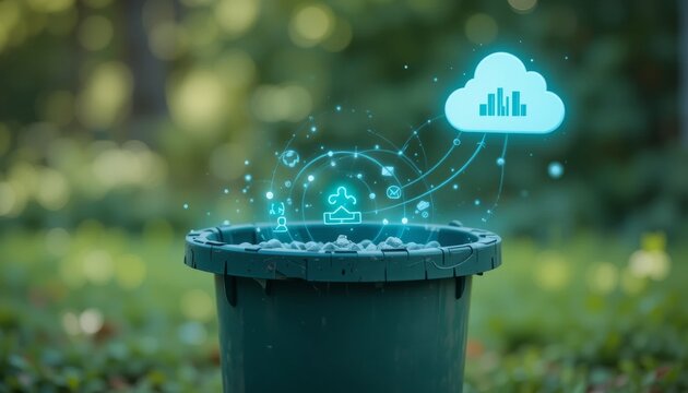 Innovative waste management solutions smart trash can technology in urban environments digital transformation eco-friendly initiatives