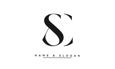 Obraz premium SC, CS Abstract Letters Logo Monogram