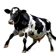 Running Holstein Cow – Black and White Dairy Cattle in Motion