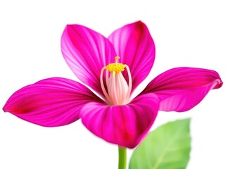 Obraz premium A single vibrant bloom, petals unfurled, set against a pure white backdrop, plant, photography