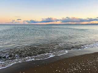 夕刻時の海