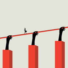 businessman is helped in his business plans. Symbol of help, many people are ready to help. Concept of friendship, mutual assistance, success, overcoming difficulties. Minimalism