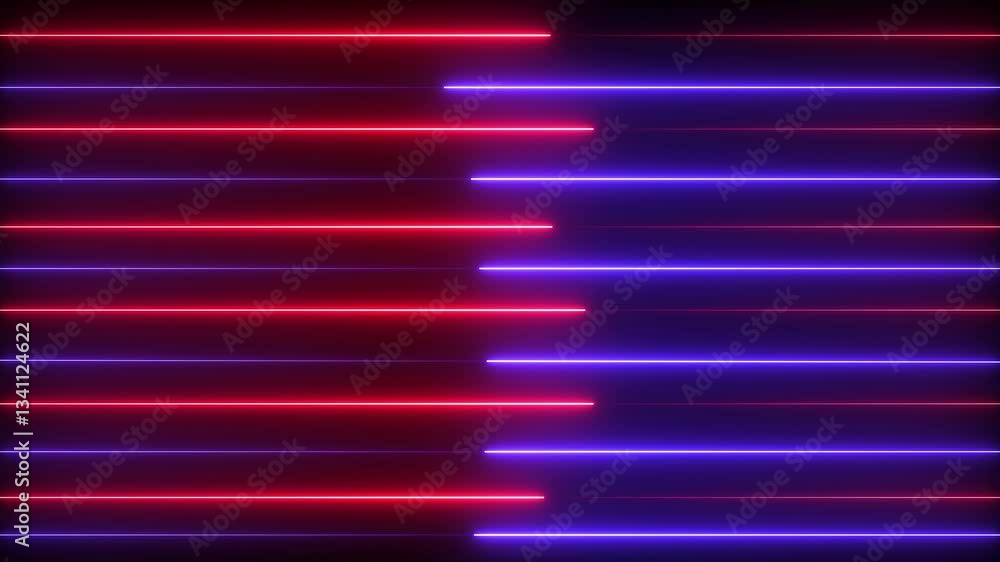 Poster digital abstract equalizer background .radio waves signal and loop line animation on black backgroun
