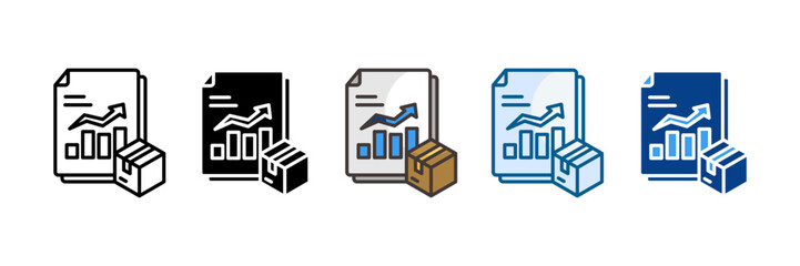 Data Analysis Icon Set Multiple Style Collection