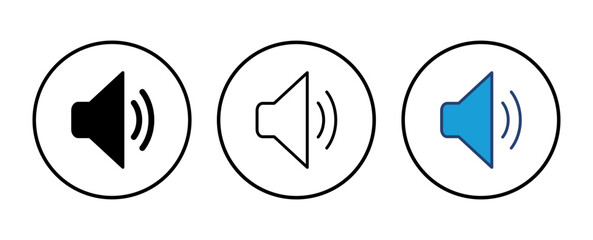 Speaker icon vector. volume icon vector. loudspeaker icon vector. sound symbol