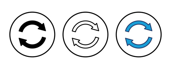 Refresh icon vector. Reload icon vector. Update icon.