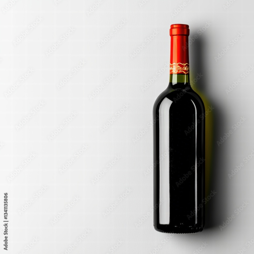 Poster simple and elegant bottle of wine sitting gracefully on a table ready to be enjoyed and shared