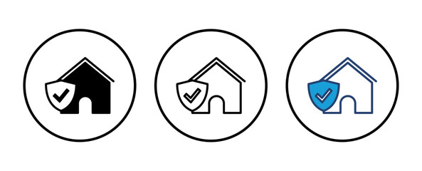 house insurance icon vector. house protection icon.