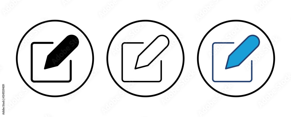Poster edit icon vector. edit document icon. edit text icon. pencil. sign up